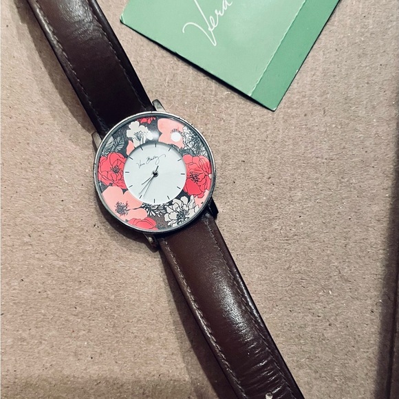 Vera Bradley Mocha Rouge pink & brown.. retired watch​ - Picture 3 of 8